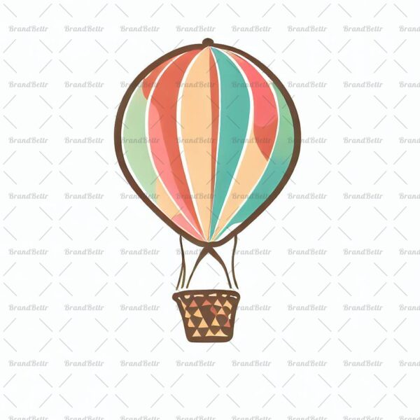 Verspielter Heißluftballon